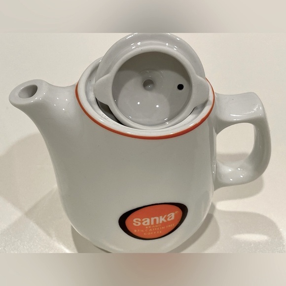🥳BOGO! VTG Mini Sanka Coffee Pot w Lid. Excellent vintage condition. Rare! - Picture 4 of 9